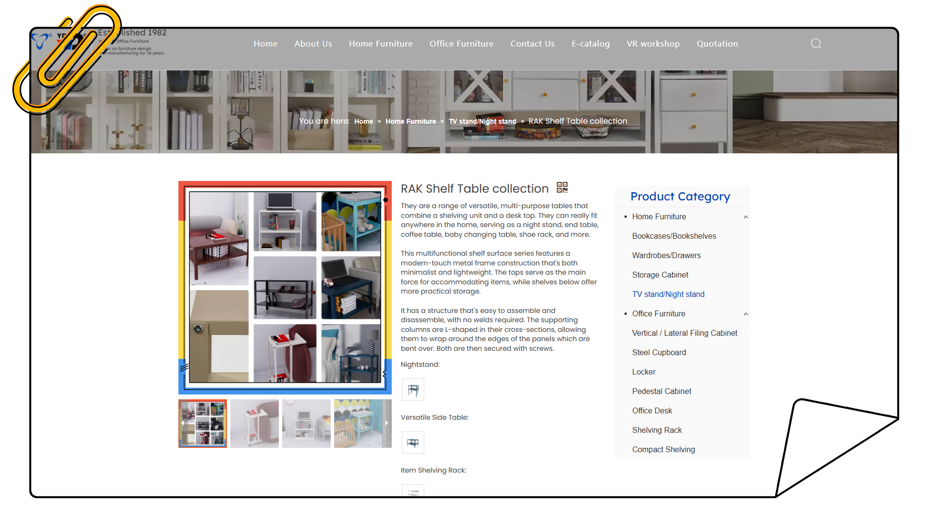 RAK shelf table nightstand storage table cabinet coffee table side table practical beautiful steel furniture