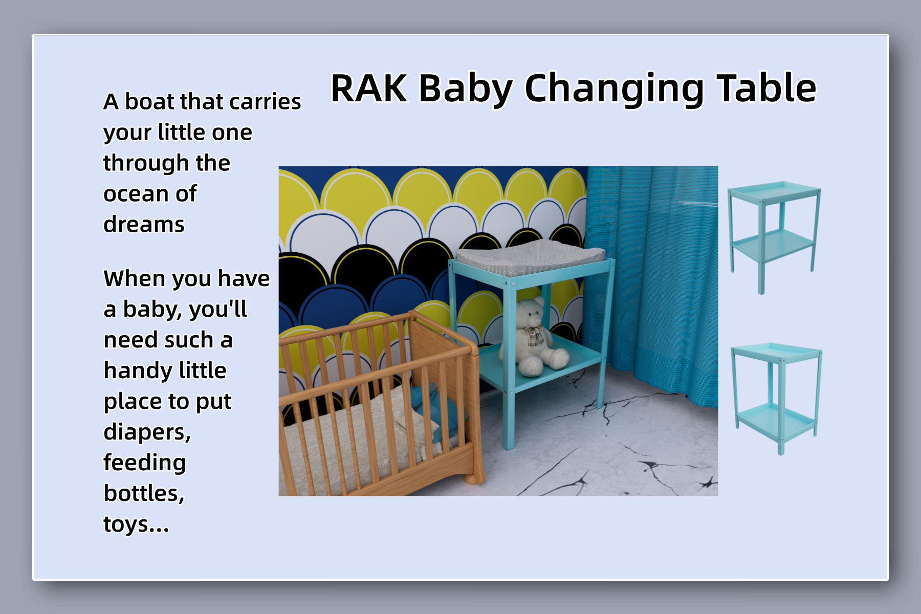 RAK shelf table nightstand storage table cabinet coffee table side table practical beautiful steel furniture