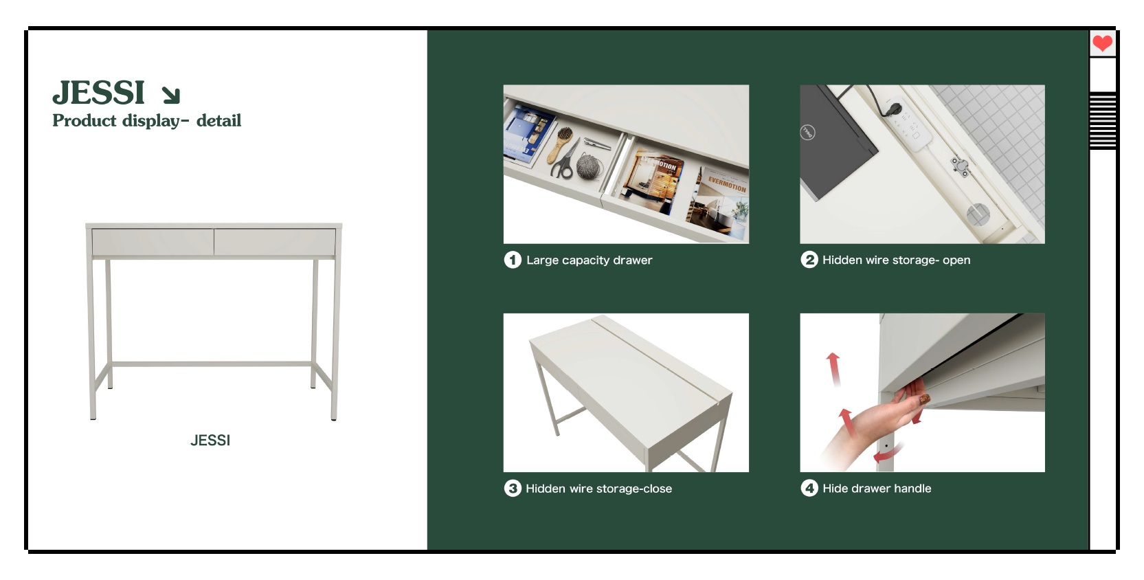 EDRIC home office series practical aesthetical work from home solution