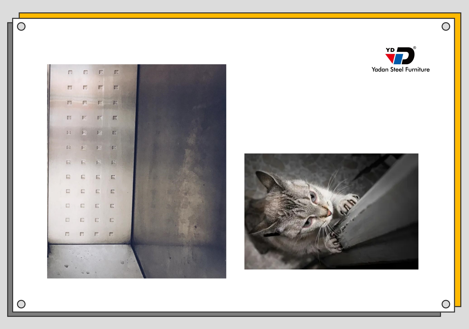 steel cat house nightstand bedside table yadan steel furniture