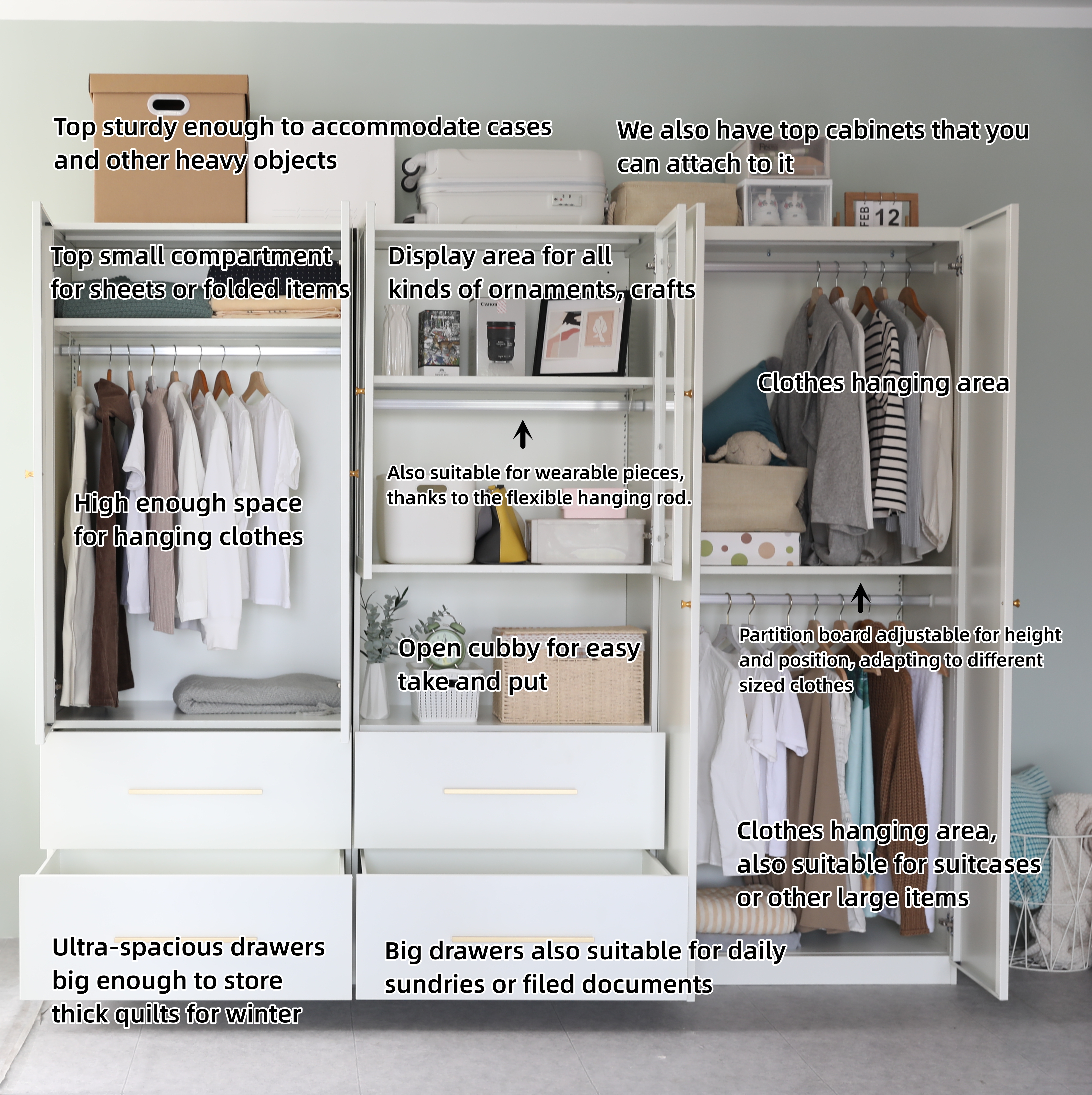 fourseasons steel combination wardrobe bedroom design home decor for clothing Yadan Steel Furniture