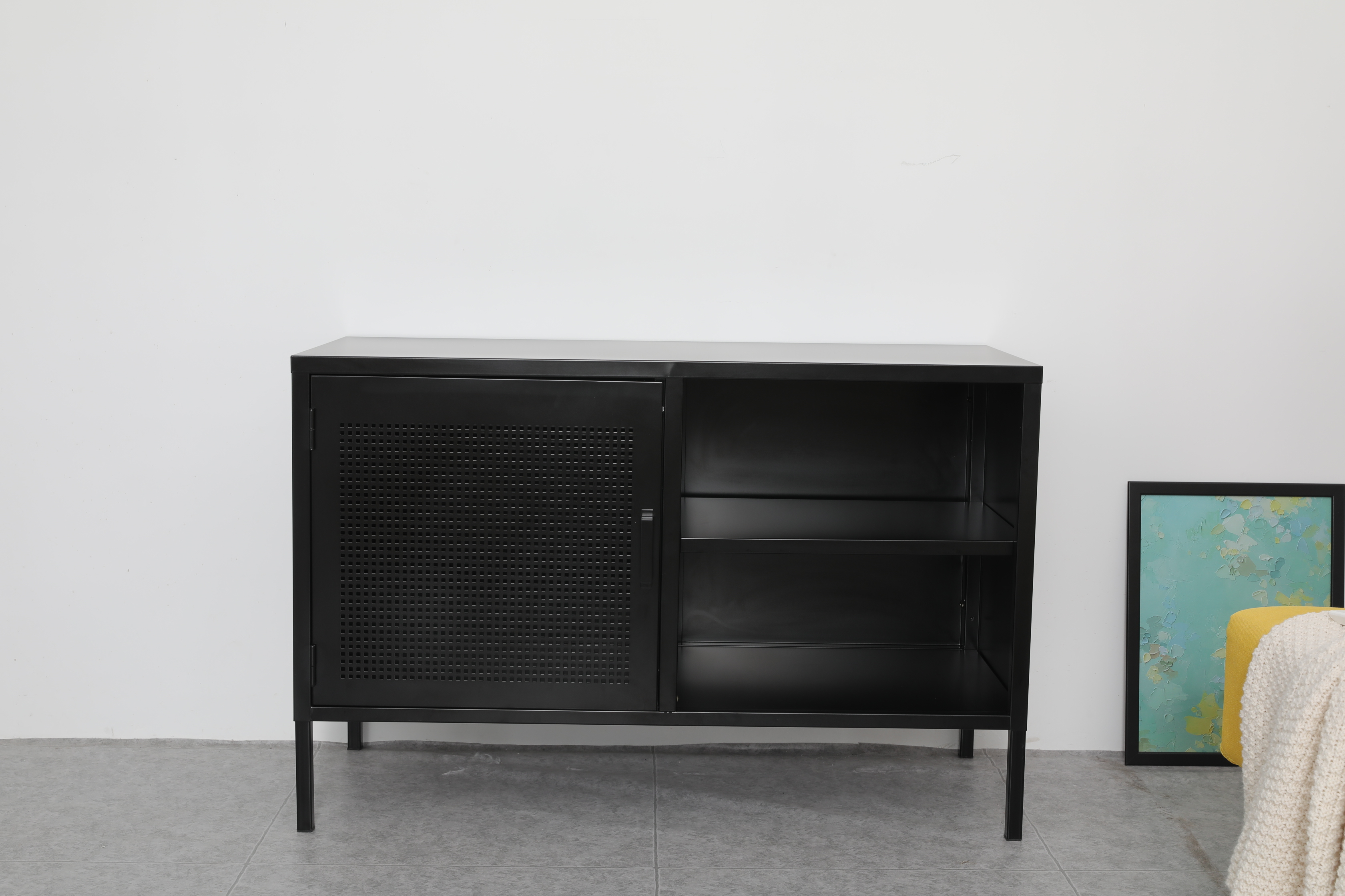 steel kitchen sideboard with perforated door nice practical kitchen design steel furniture Yadan Steel Furniture