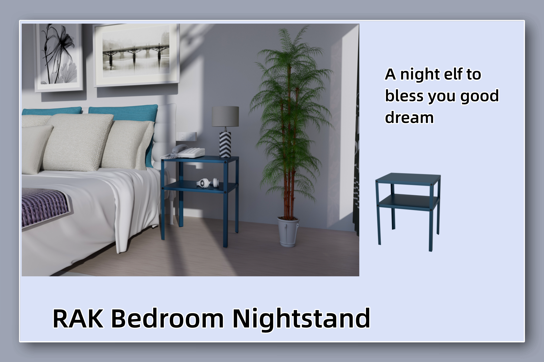 RAK shelf table nightstand storage table cabinet coffee table side table practical beautiful steel furniture