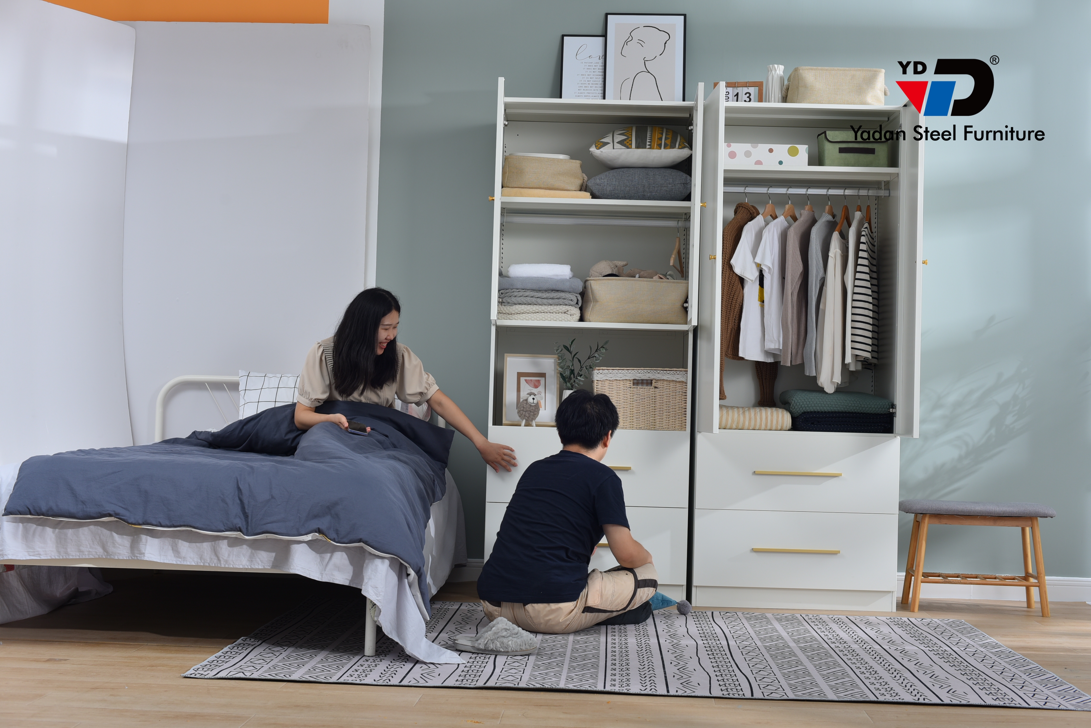 fourseasons steel combination wardrobe bedroom design home decor for clothing Yadan Steel Furniture