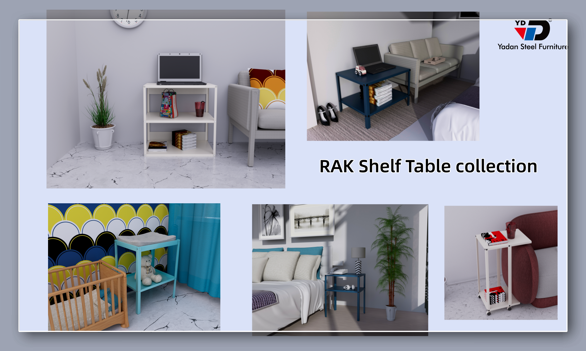 RAK shelf table nightstand storage table cabinet coffee table side table practical beautiful steel furniture