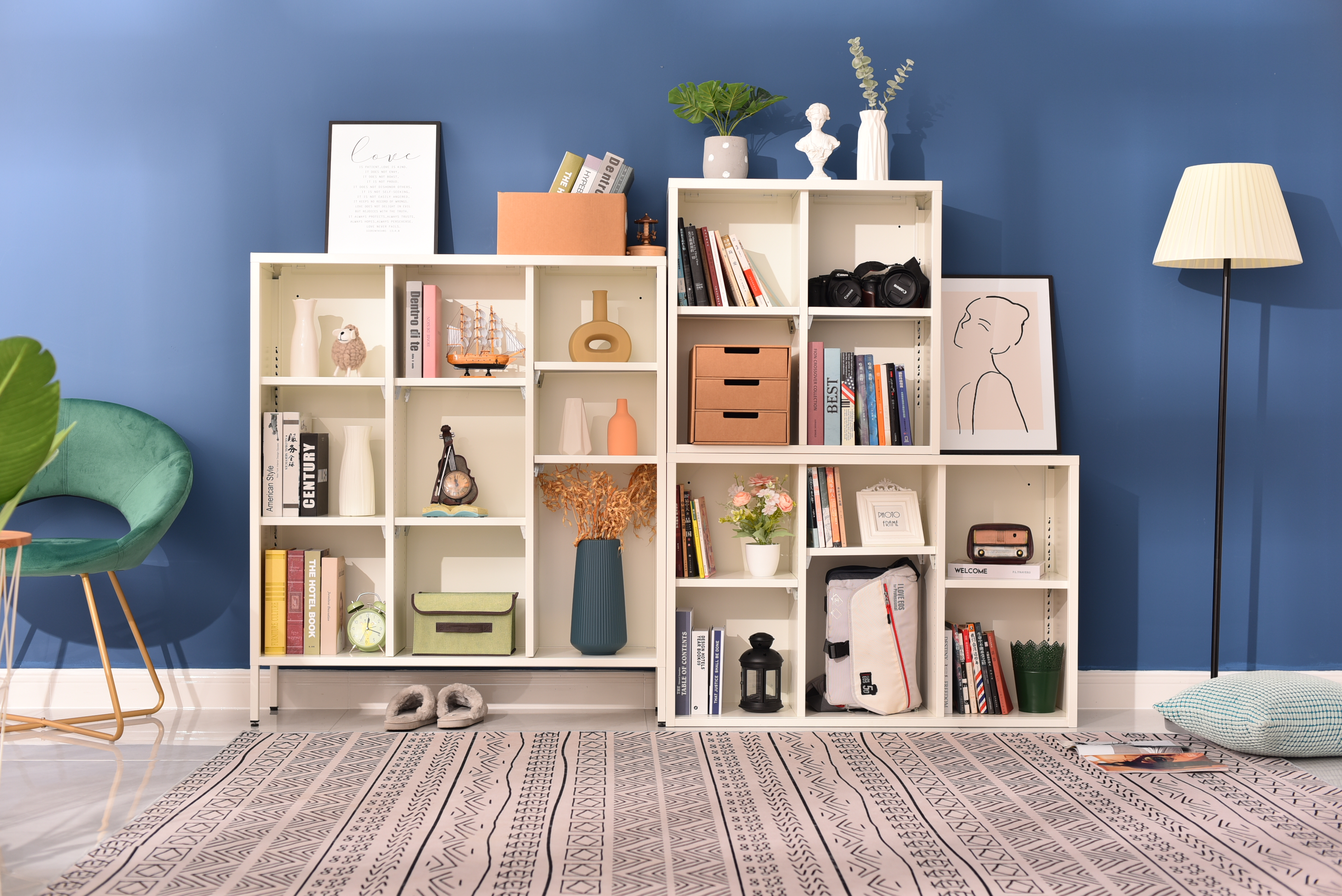 cubic grids storage cabinet modular design Yadan Steel Furniture