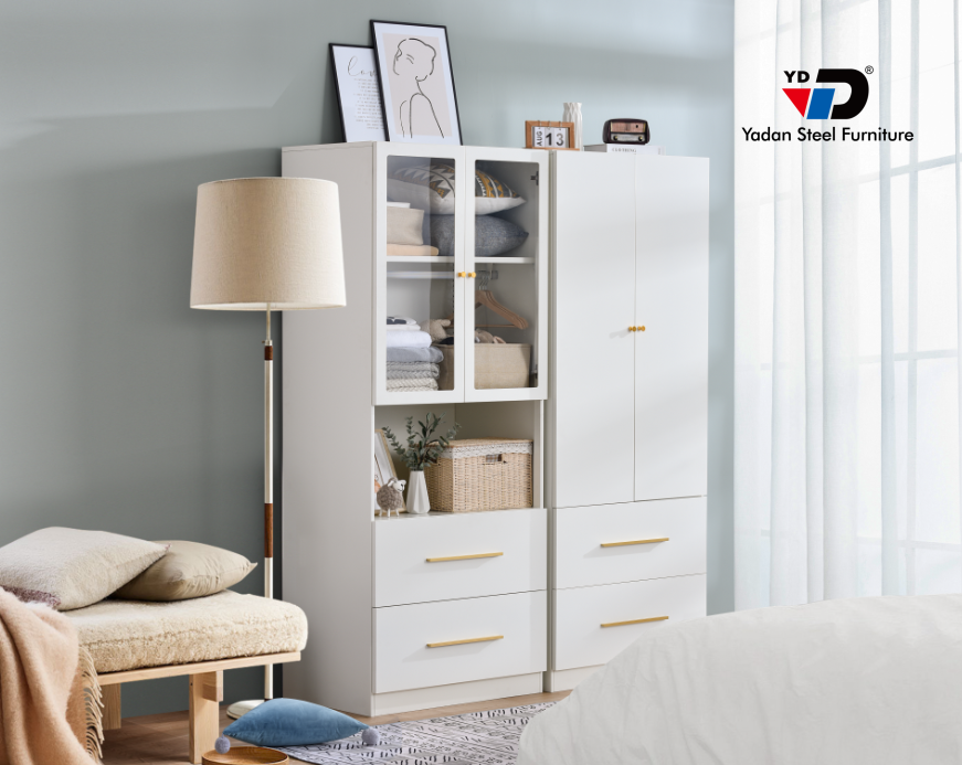 fourseasons steel combination wardrobe bedroom design home decor for clothing Yadan Steel Furniture