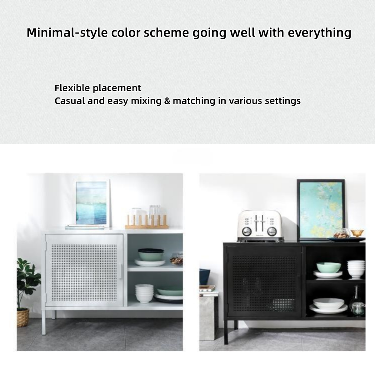 steel kitchen sideboard with perforated door nice practical kitchen design steel furniture Yadan Steel Furniture