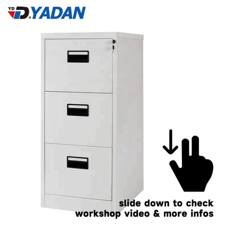 3 Drawer Vertical Filling Cabinet with Anti Tilted Lock ｜ YD-D3B