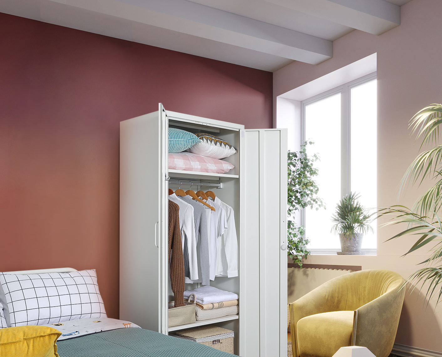 2doors 3doors Bedroom Wardrobe | H-W series