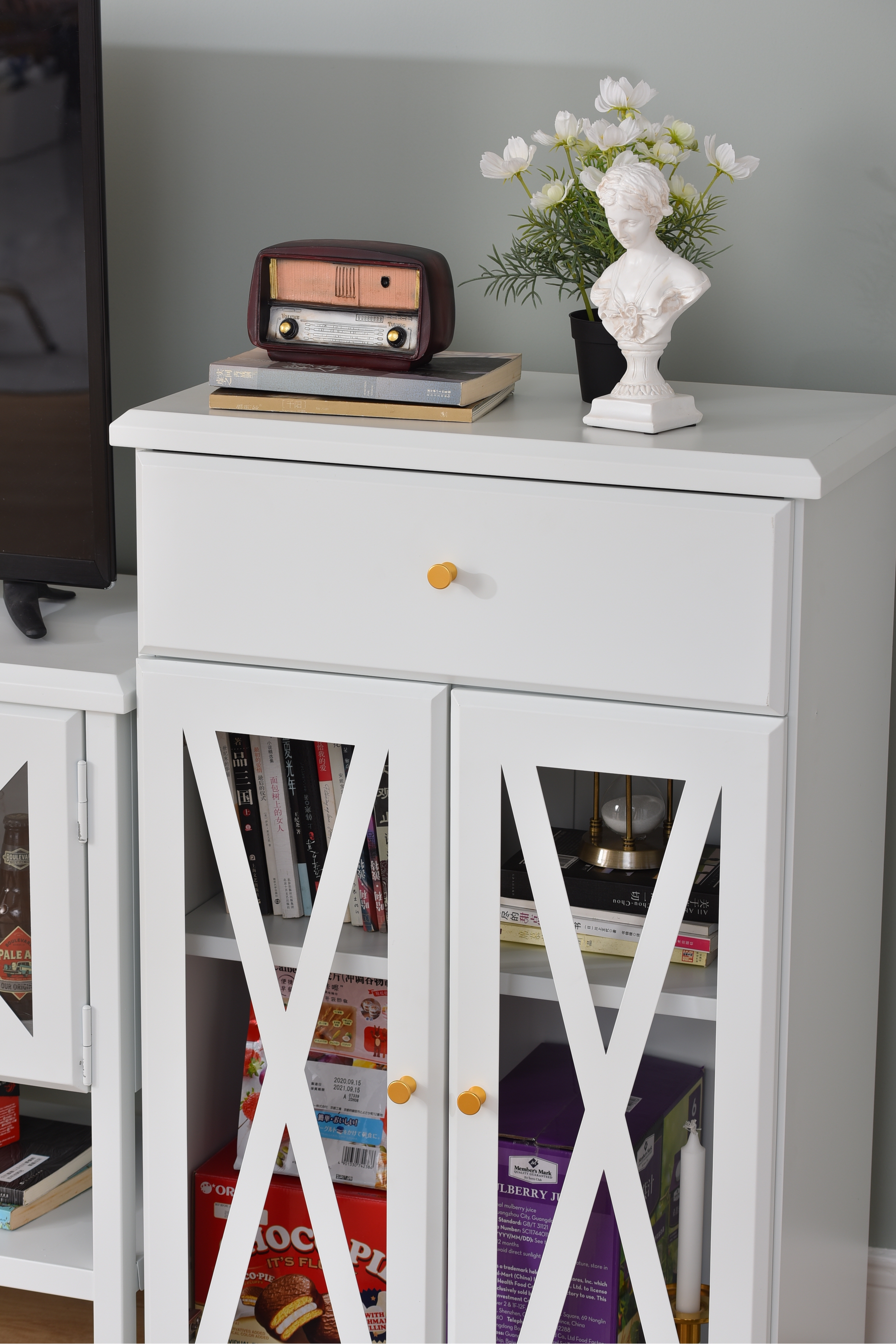 IES-X steel TV stands night stand cabinet furniture China sustainability environment